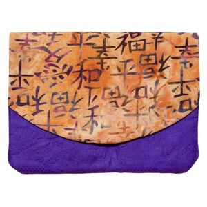 New - Cotton Sateen Clutch purse - One of a Kind, original design